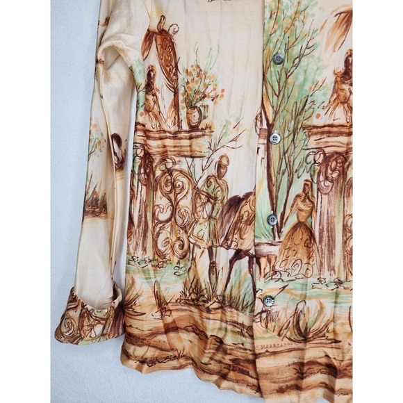 Rare VTG 1 Up Kaynee Knight Castle Button Up Top Women's Size 14 - Picture 4 of 13